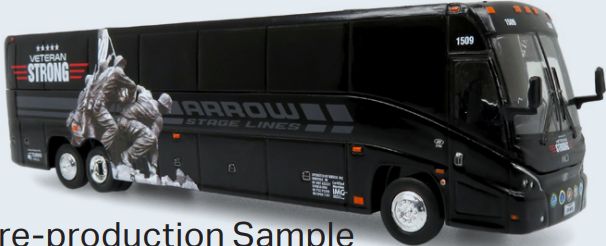MCI J4500 Coach Arrow/Veterans 1:87 – diecast model
