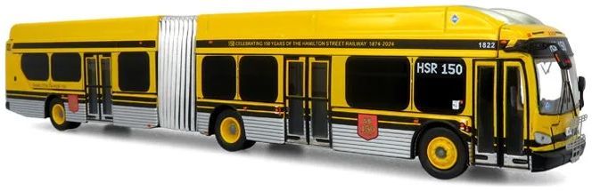 NFI Xcelsior XN60 Articulated Transit Bus: Hamilton Street Railway 150th Anniversary 1:87 – diecast model