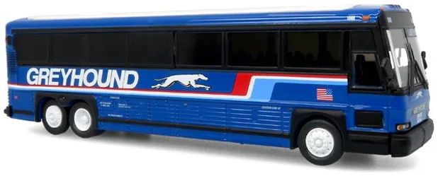 MCI D4000 Coach: Greyhound Blue 1:87 – diecast model