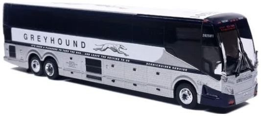 Prevost H3-45 Coach: Greyhound Scenicruiser Vintage Livery 1:87 Iconic Replicas Model