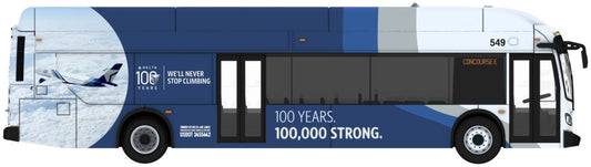 NFI Xcelsior XN40 Transit Bus: Delta 100th Anniversary 1:87 Iconic Replicas Model