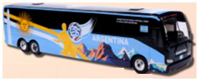 Prevost H3-45 Argentina National Soccer Team 1:87 Iconic Replicas Model