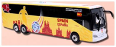 Available To Order – Mercedes Benz Tourrider Spain National Soccer Team 1:87 Iconic Replicas Model (ICO 870726)