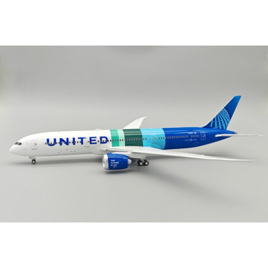 Inflight 200 1:200 UNITED AIRLINES BOEING 787-9 N24988 THE FUTURE IS SAF SCHEME WITH STAND