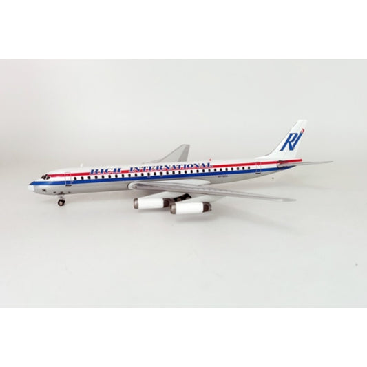 Inflight 200 1:200 RICH INTERNATIONAL AIRWAYS DOUGLAS DC-8-62 N772CA WITH STAND