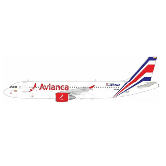 Inflight 200 1:200 LACSA RETRO AVIANCA AIRBUS A320-214 N821AV WITH STAND (EL AVIADOR MODELS)