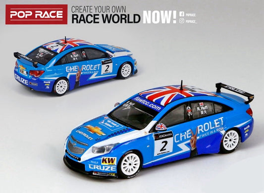 1:64 POP RACE PR64-CRUZE-11MWTCC02 CHEVROLET CRUZE WTCC #2 FIA WTCC 2011 ROB HUFF