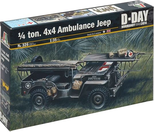 Available To Order – Ambulance Jeep 1:4 Ton. 4x4 1:35 Italeri Plastic Kits Model (ITA 326)