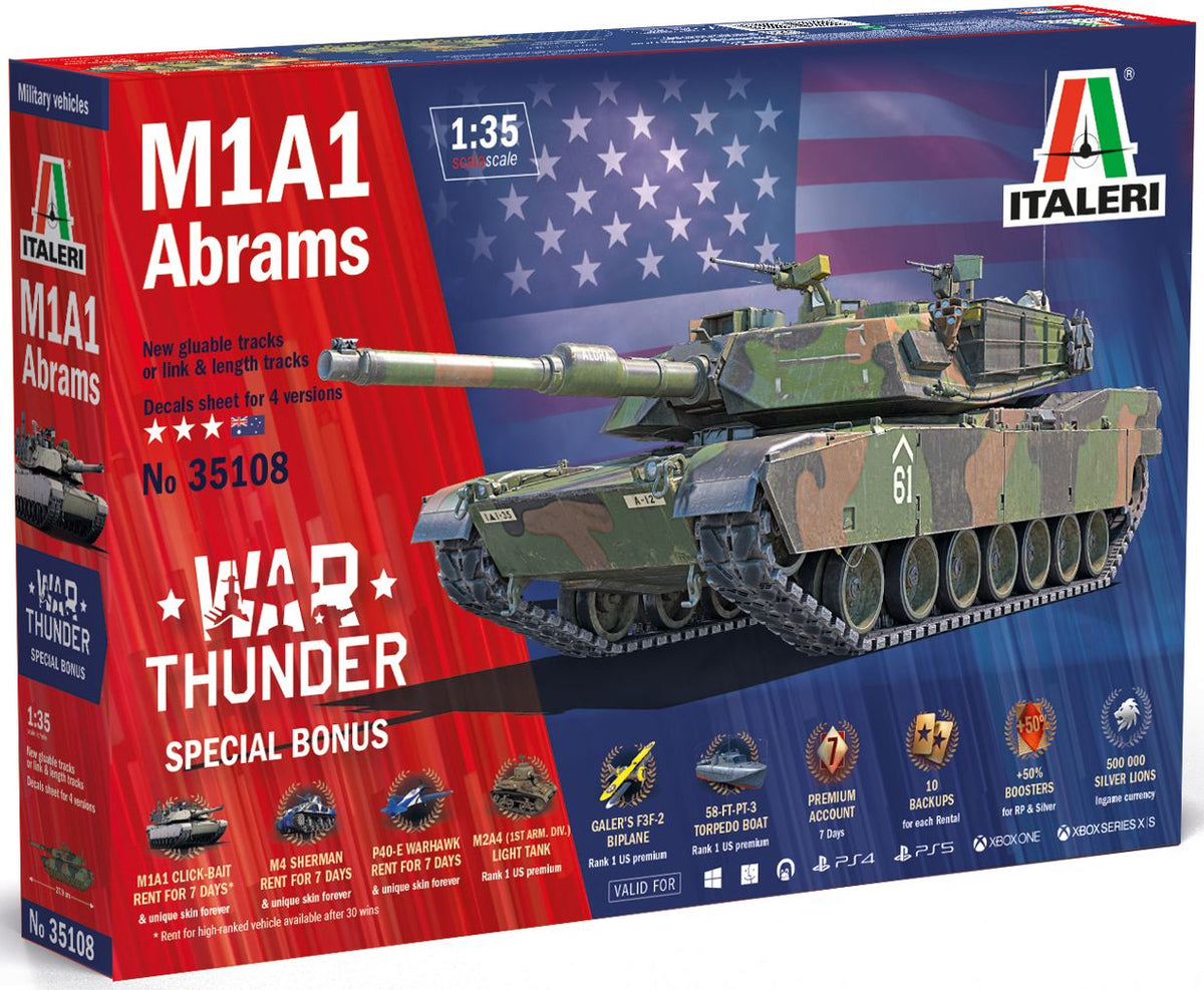 Available to Order – M1A1 Abrams 1:35 (ITA 35108)