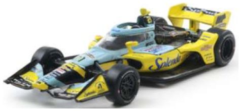 NTT Indycar #21 Christian Rasmussen/Ed Carpenter Racing TBD (Road)Blue/Yellow 25 1:64 – diecast model