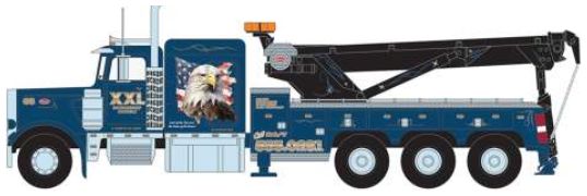 Available To Order – Peterbilt 359 Wrecker Blue w/Eagle 1980 1:43 IXO America Model (IXA U43TTR001)