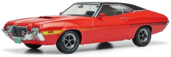 Available To Order – Ford Gran Torino Sport Red/Black 1972 1:18 IXO Model (IXO 18CMC263)