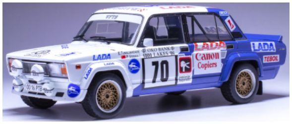 Available to Order – Lada 2105 VFTS #70 1000 Lakes Rallye 1986 Tumalevicius/Videika 1:18 (IXO 18RMC181A)
