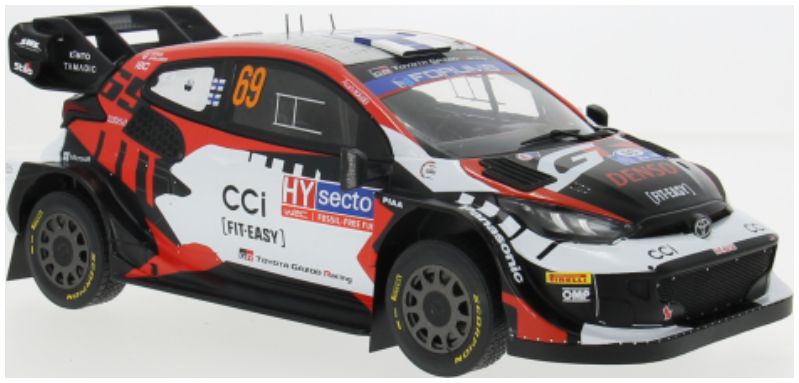 Available to Order – Toyota GR Yaris Rally1 Hybrid Rally WM Rally Finland 2024 #69 Rovanpera/Halttunen 1:18 (IXO 18RMC218)