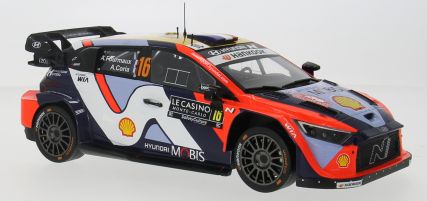 Available to Order – Hyundai i20 N Rally1 WRC Rally Monte Carlo 2025 #16 A.Fourmaux/A.Coria 1:18 (IXO 18RMC230A)