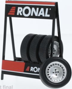 Available to Order – Ronal Turbo Matte Chrome Set of 4 Wheels 1:18 (IXO 18SET026W)