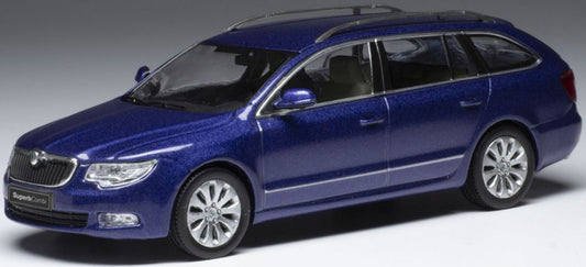 Available To Order – Skoda Superb II 3T Metallic Blue 2008 1:43 IXO Model (IXO CLC470)