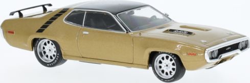Available To Order – Plymouth GTX Runner Metallic Gold 1971 1:43 IXO Model (IXO CLC529)