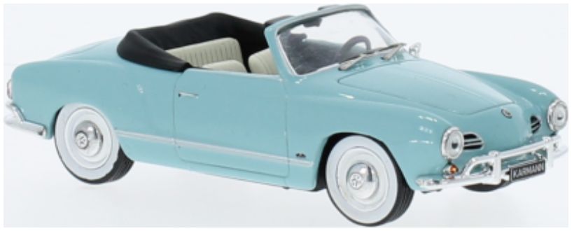Available To Order – VW Karmann Ghia Light Blue 1955 1:43 IXO Model (IXO CLC563)