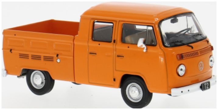 Available To Order – VW T2 DoKa Orange 1972 1:43 IXO Model (IXO CLC598)