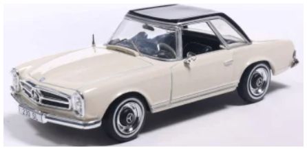 Available To Order – Mercedes 230 SL (W113) Hard Top Beige Black 1964 1:43 IXO Model (IXO CLC617)