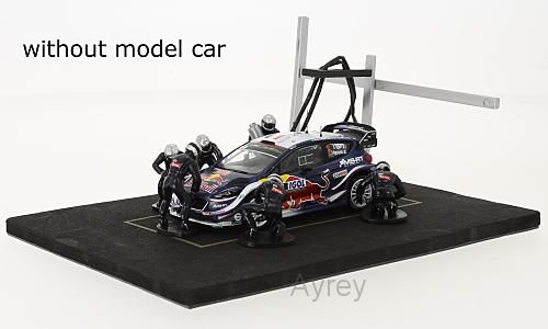 Available To Order – Pit Stop set, blue inc 6 figures with Decals and accessories 1:43 IXO Model (IXO FIG002)