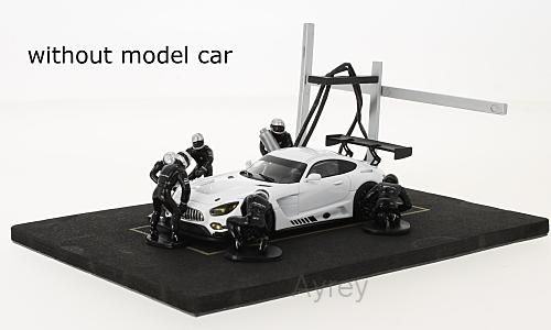Available To Order – Pit Stop set, black inc 6 figures with Decals and accessories 1:43 IXO Model (IXO FIG003)