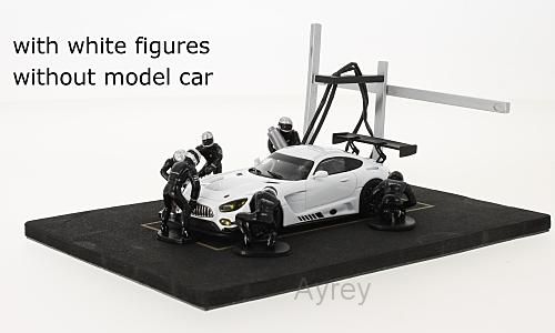 Available To Order – Pit Stop set, white inc 6 figures with Decals and accessories 1:43 IXO Model (IXO FIG004)