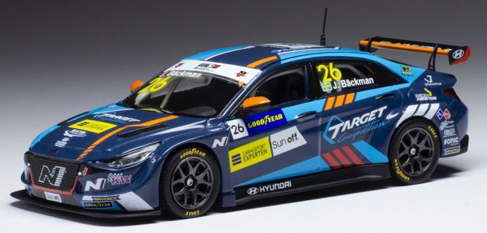 Available To Order – Hyundai Elantra N TCR #26 Target Comp WTCR Portugal 2021 J.Backman 1:43 IXO Model (IXO GTM158A)