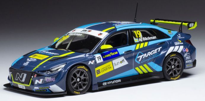 Available To Order – Hyundai Elantra N TCR #19 Target Comp WTCR Portugal 2021 A.Backman 1:43 IXO Model (IXO GTM158B)