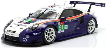 Available To Order – Porsche 911 (991) RSR #91 2nd LMGTE Pro 24h Le Mans 2018 Lietz/Bruni/Makowiecki 1:12 IXO Model (IXO LEGT12004)