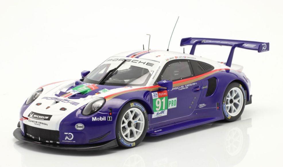 Available To Order – Porsche 911 (991) GT3 RSR #91 2nd LMGTE Pro 24h Le Mans 2018 1:18 IXO Model (IXO LEGT18004)