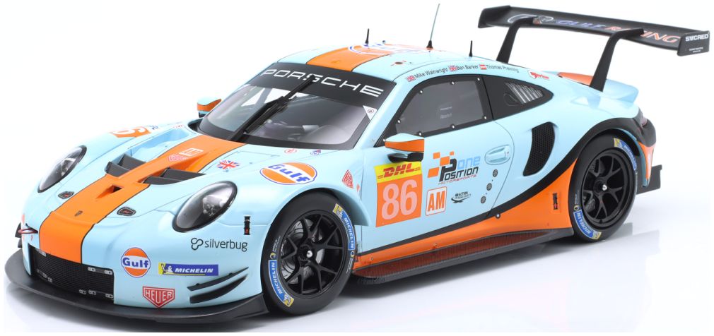 Available To Order – Porsche 911 RSR #86 1000 Meilen Sebring WEC 2019 LMGTE Gulf Racing Wainwright 1:18 IXO Model (IXO LEGT18008B)