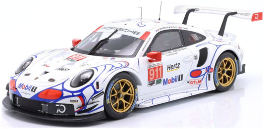 Available To Order – Porsche 911 (991) RSR #911 Class Winner Petit Le Mans IMSA 2018 Pilet/Tandy/Makowi 1:18 IXO Model (IXO LEGT18010)