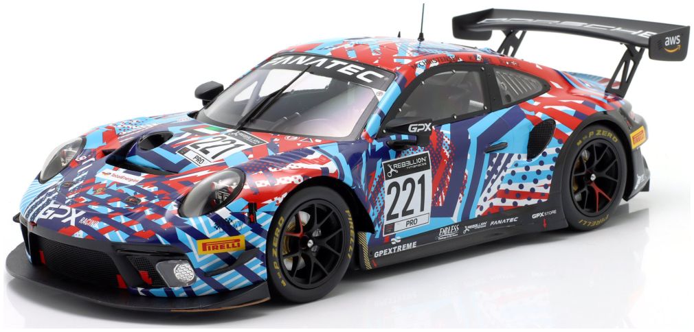 Available To Order – Porsche 911 GT3 R #221 Test Days 24h Spa 2022 GPX Martini Racing Lietz/Christensen 1:18 IXO Model (IXO LEGT1820221)
