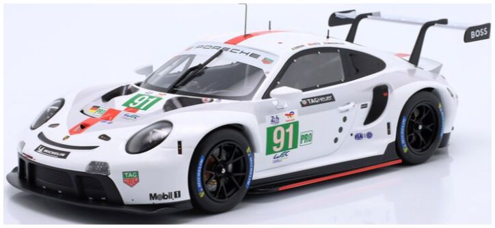Available To Order – Porsche 911 RSR #91 Winner LMGTE Pro 24h Le Mans 2022 Porsche GT Bruni/Lietz/Makowi 1:18 IXO Model (IXO LEGT1823027)