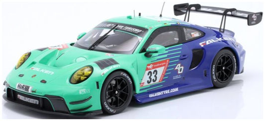 Available To Order – Porsche 911 (992) GT3 R 24h Nurburgring #33 2023 Falken Bachler/Muller/Picariello 1:18 IXO Model (IXO LEGT1823037A)