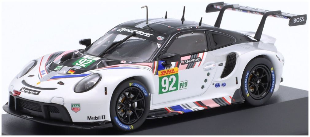 Available To Order – Porsche 911 RSR-19 Goodbye #92 Last Race WEC 2022 Estre/Christensen 1:43 IXO Model (IXO LEGT4323009)