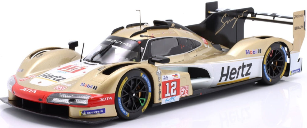 Porsche 963 #12 8th 24h Le Mans 2024 Hertz Team Jota Stevens/Nato/Ilott 1:18 IXO Model