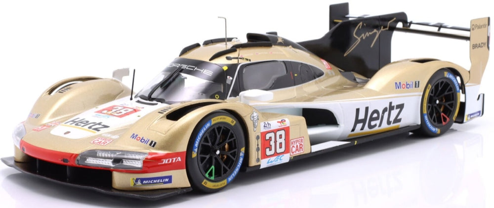 Porsche 963 #38 9th 24h Le Mans 2024 Hertz Team Jota Rasmussen/Button/Hanson 1:18 IXO Model