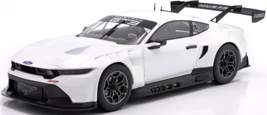 Ford Mustang GT3 Racing Spec Plain Body Version 2024 White 1:18 IXO Model