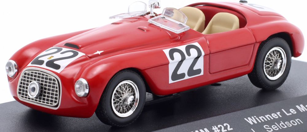 Available To Order – Ferrari 166MM #22 Winner 24h Le Mans 1949 Chinetti/Seldson 1:43 IXO Model (IXO LM1949)