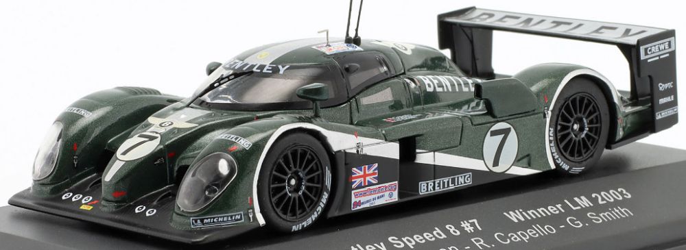 Available To Order – Bentley Speed 8 #7 Winner 24h Le Mans 2003 Kristensen/Capello/Smith 1:43 IXO Model (IXO LM2003)
