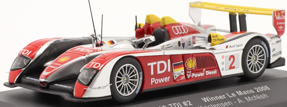 Available To Order – Audi R10 TDI #2 2008 24h Le Mans R.Capello/T.Kristensen/McNish 1:43 IXO Model (IXO LM2008)
