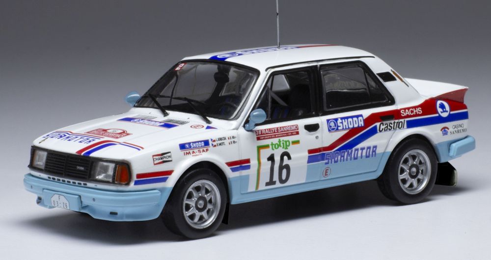 Available To Order – Skoda 130 LR #16 Rallye Sanremo 1986 L.Krecek/B.Motl 1:43 IXO Model (IXO RAC336)