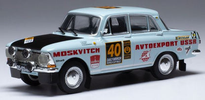 Available To Order – Moskwitsch 412 #40 Rally London/Mexico 1970 S.Tenishev/V.Kislykh 1:43 IXO Model (IXO RAC352)