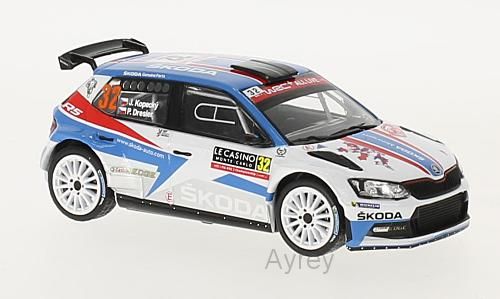 Available To Order – Skoda Fabia R5, No.32, Rallye Monte Carlo, 2018 J.Kopecky/P.Dresler 1:43 IXO Model (IXO RAM664)