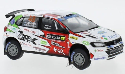 Available To Order – VW Polo GTI R5 #48 WRC Rallye Sweden 2019 M.Korhonen 1:43 IXO Model (IXO RAM707)