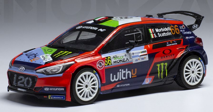 Available To Order – Hyundai i20 R5 #66 WRC Rallye Monza 2020 F.Morbidelli/S.Scattolin 1:43 IXO Model (IXO RAM780)