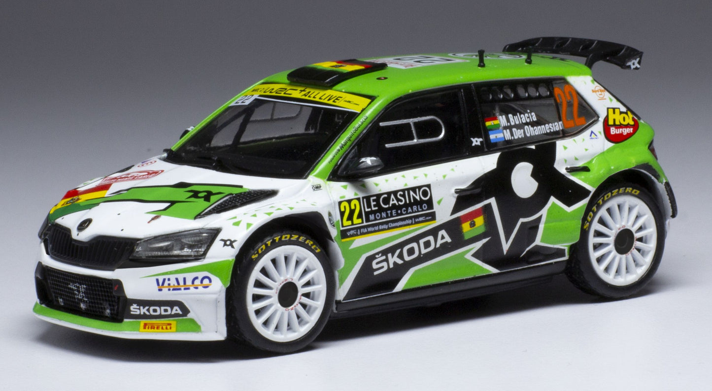 Available To Order – Skoda Fabia Rally 2 EVO #22 Rally Monte Carlo 2021 M.B Wilkinson/M.Der Ohannesian 1:43 IXO Model (IXO RAM789)